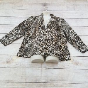 Leopard print blazer